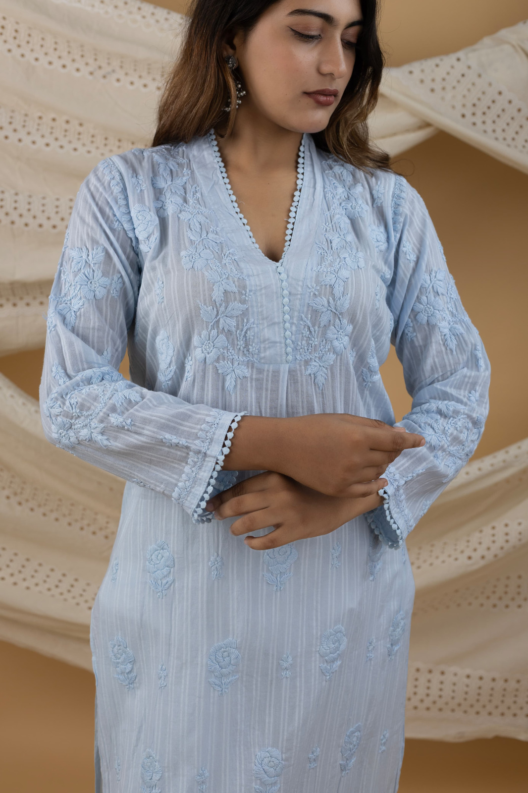 Lucknowi Chikankari Kurtas Shoot