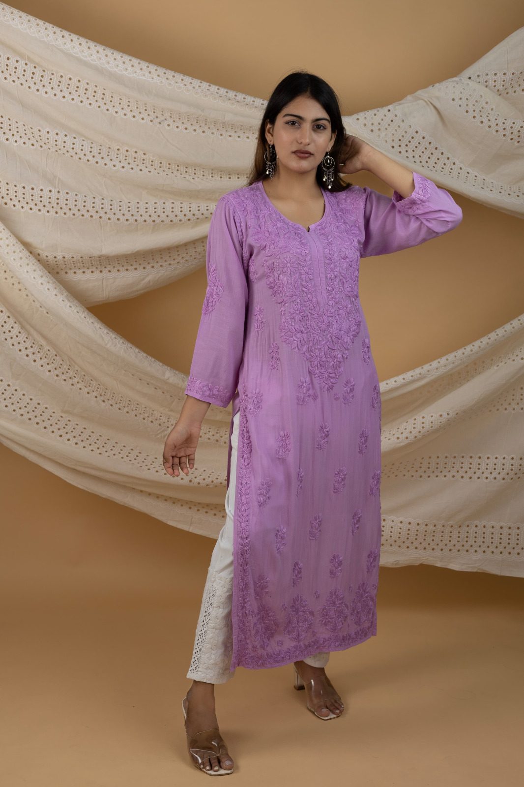 Lucknowi Chikankari Kurtas Shoot